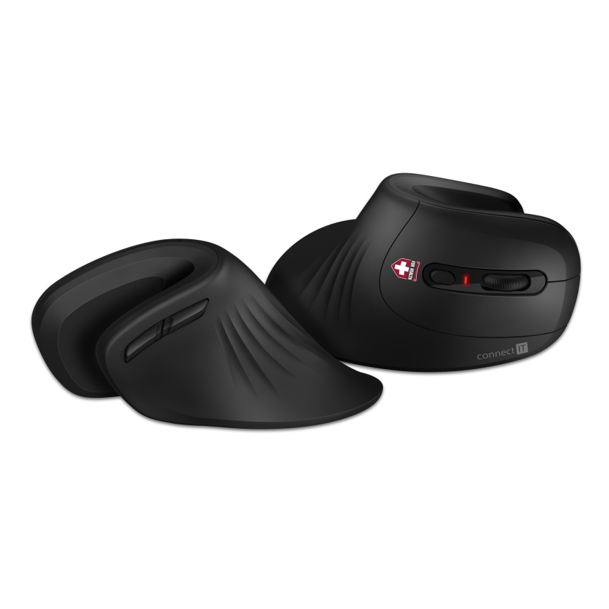 CONNECT IT CMO-2900-BK - Ergonomski bežični miš 800/1200/1600 DPI 1xAA crno