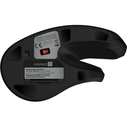 CONNECT IT CMO-2900-BK - Ergonomski bežični miš 800/1200/1600 DPI 1xAA crno