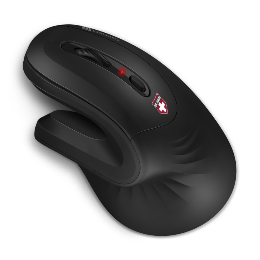 CONNECT IT CMO-2900-BK - Ergonomski bežični miš, 800/1200/1600 DPI, napajanje 1xAA, crna