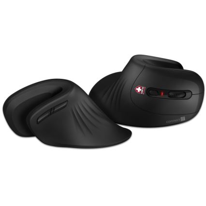 CONNECT IT CMO-2900-BK - Ergonomski bežični miš, 800/1200/1600 DPI, napajanje 1xAA, crna