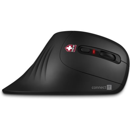 CONNECT IT CMO-2900-BK - Ergonomski bežični miš, 800/1200/1600 DPI, napajanje 1xAA, crna