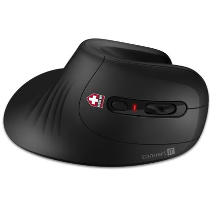 CONNECT IT CMO-2900-BK - Ergonomski bežični miš, 800/1200/1600 DPI, napajanje 1xAA, crna