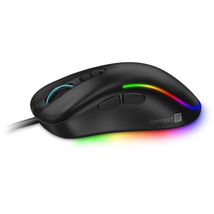 CONNECT IT CMO-3589-BK - LED RGB Gejming miš sa kablom 200-7200 DPI crno