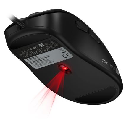 CONNECT IT CMO-3589-BK - LED RGB Gejming miš sa kablom 200-7200 DPI crno