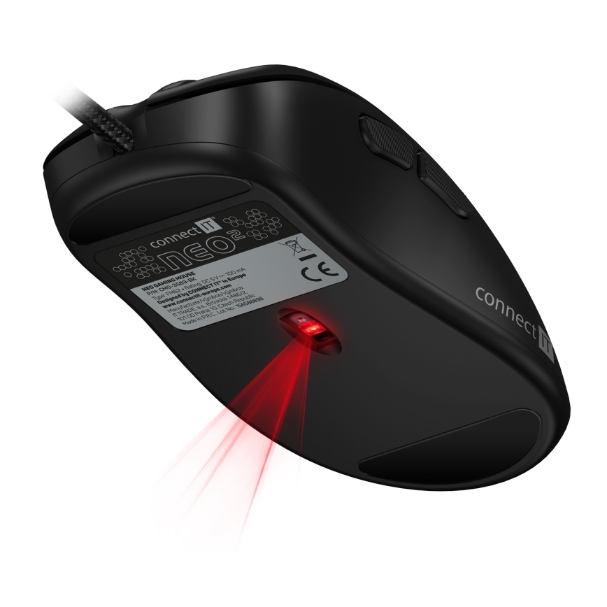 CONNECT IT CMO-3589-BK - LED RGB Gejming miš sa kablom 200-7200 DPI crno