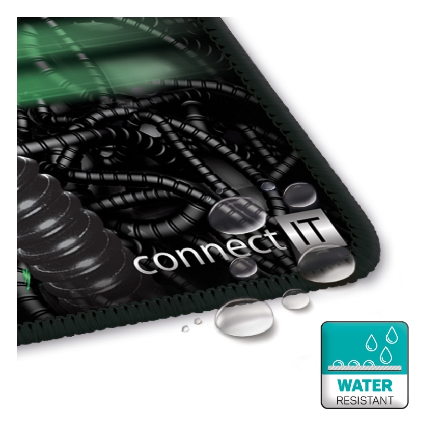 CONNECT IT CMP-1100-SM - Podloga za miša 32x24,5 cm crno/zelena