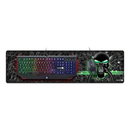 CONNECT IT CMP-1110-LG - Podloga za tastaturu i miš 88,6x24,5 cm crno/zelena