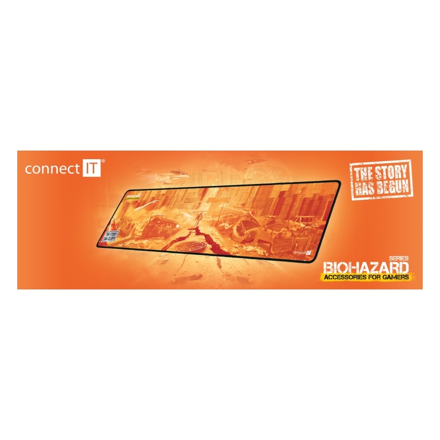 CONNECT IT CMP-1140-LG - Podloga za tastaturu i miš 88,6x24,5 cm narandžasta
