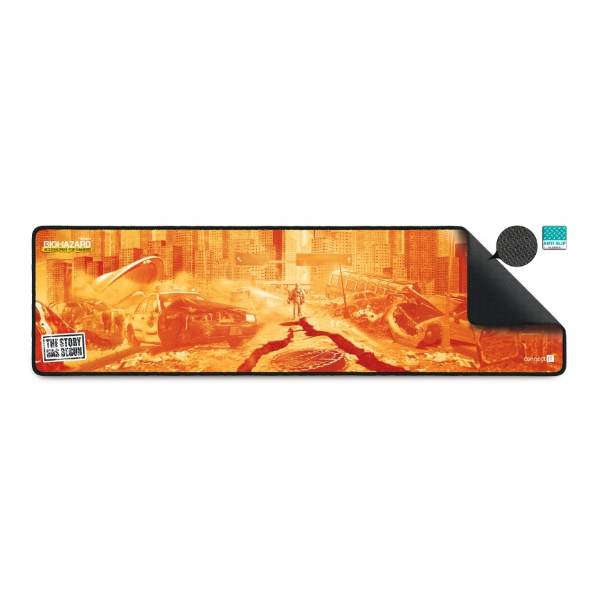CONNECT IT CMP-1140-LG - Podloga za tastaturu i miš 88,6x24,5 cm narandžasta