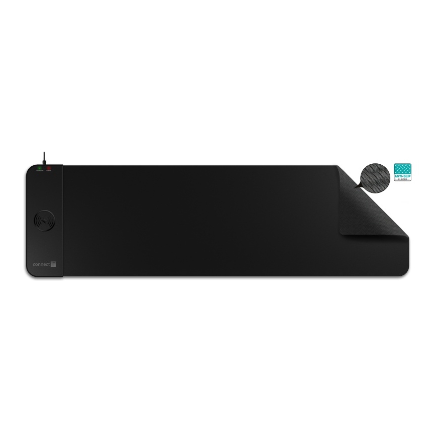 CONNECT IT CMP-2500-LG - Podloga za tastaturu i miš sa Qi bežičnim punjenjem 80x30 cm crno