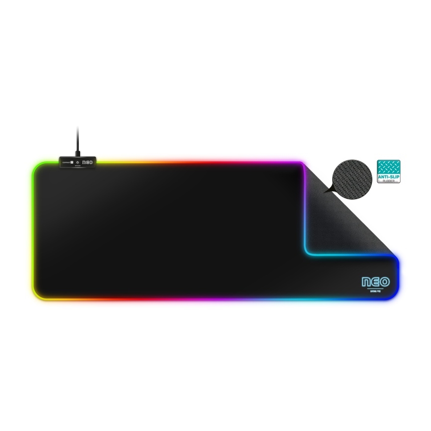 CONNECT IT CMP-3100-LG - LED RGB Gejmerska podloga za tastaturu i miša 80x30 cm crno