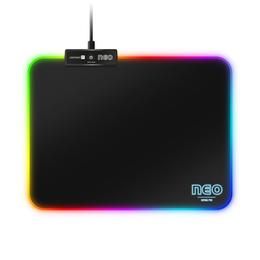 CONNECT IT CMP-3100-SM - LED RGB Gejmerska podloga za miša 32x24,5 cm crno