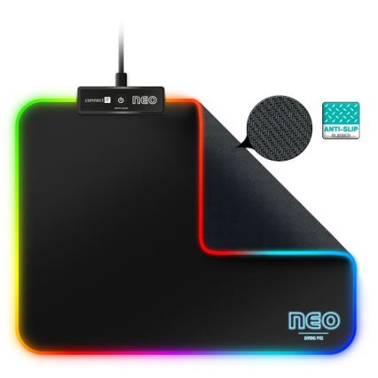 CONNECT IT CMP-3100-SM - LED RGB Gejmerska podloga za miša 32x24,5 cm crno
