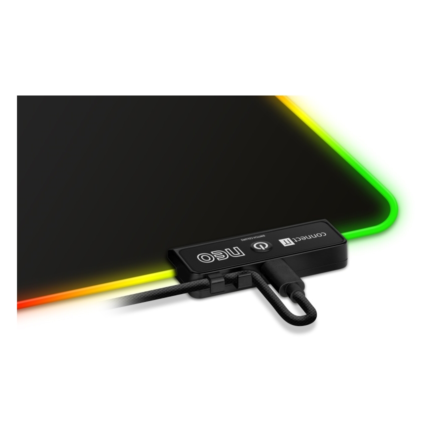 CONNECT IT CMP-3100-SM - LED RGB Gejmerska podloga za miša 32x24,5 cm crno