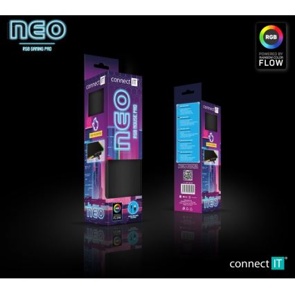 CONNECT IT CMP-3100-SM - LED RGB Gejmerska podloga za miša 32x24,5 cm crno