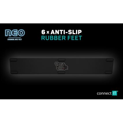CONNECT IT CMP-3590-LG - Ergonomska prostirka za tastaturu crno