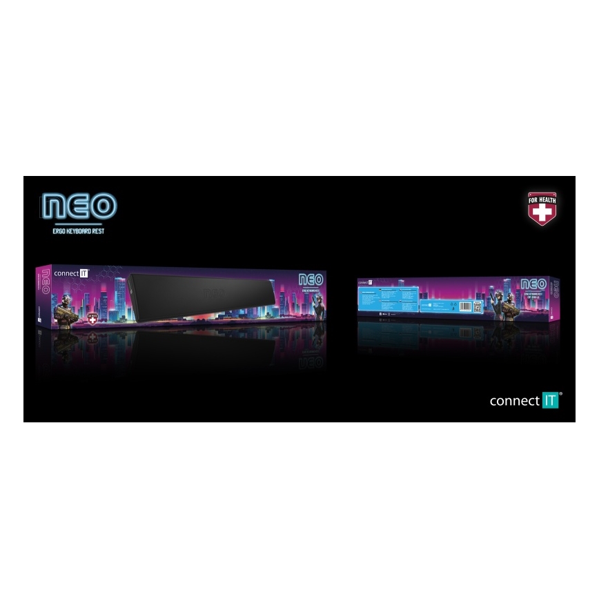 CONNECT IT CMP-3590-LG - Ergonomska prostirka za tastaturu crno