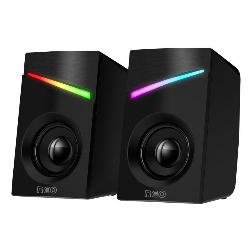 CONNECT IT CSP-1100-BK - Set 2x LED RGB Gejming zvučnik 6W/5V crno