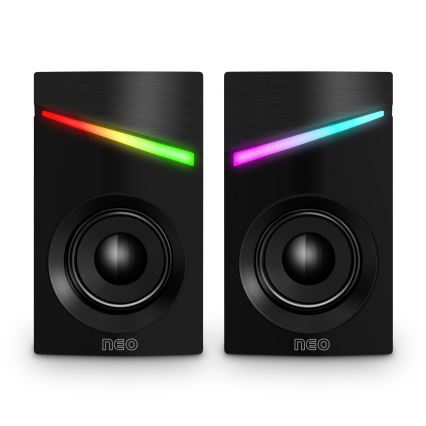 CONNECT IT CSP-1100-BK - Set 2x LED RGB Gejming zvučnik 6W/5V crno