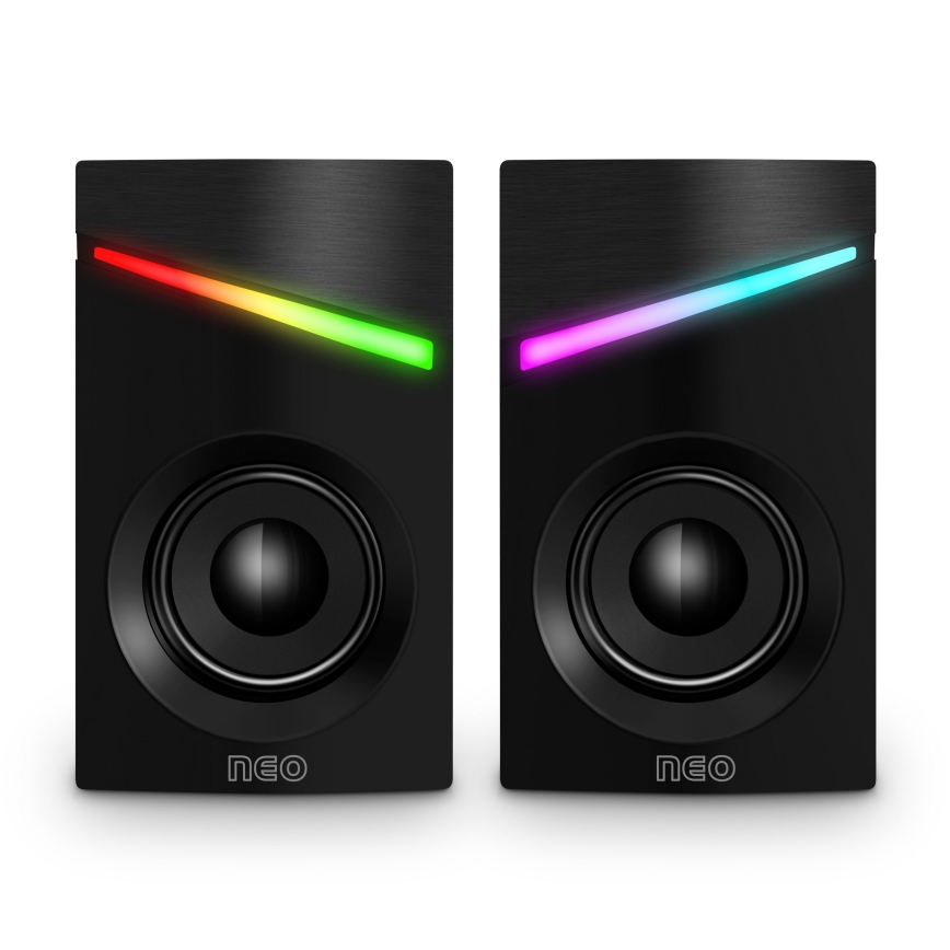 CONNECT IT CSP-1100-BK - Set 2x LED RGB Gejming zvučnik 6W/5V crno