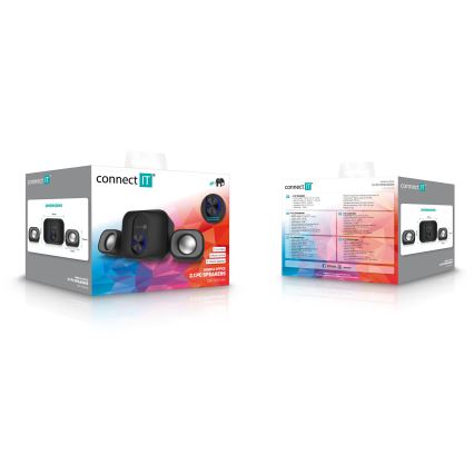 CONNECT IT CSP-2100-BK - LED Set zvučnika sa sabvuferom 11W/5V crno