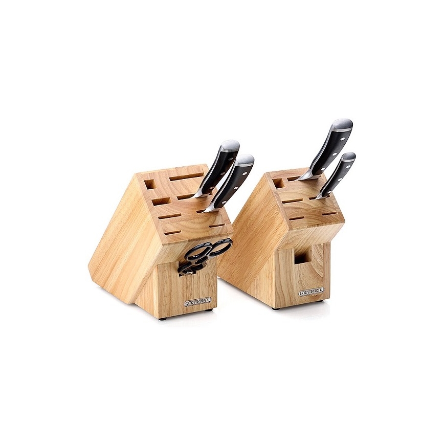 Continenta C30514 - Stalak za noževe 22x11,5x22 cm od kaučukovog drveta