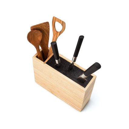 Continenta C3315 - Stalak za noževe sa fleksibilnim umetkom i pregradom 27,5x9x21,5 cm