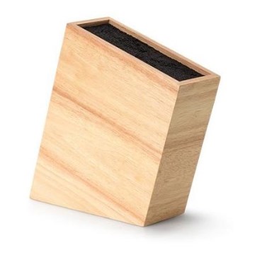 Continenta C3316 - Stalak za noževe sa fleksibilnim umetkom 22x22 cm od kaučukovog drveta