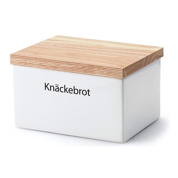 Continenta C3950 - Keramička posuda za namirnice sa poklopcem 17,5x13,5x11 cm od kaučukovog drveta