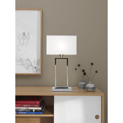 Cottex - Stona lampa KENSINGTON 1xE14/40W/230V srebrna