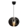 Crni luster na sajli 1xE27/60W/230V, prečnik 20 cm