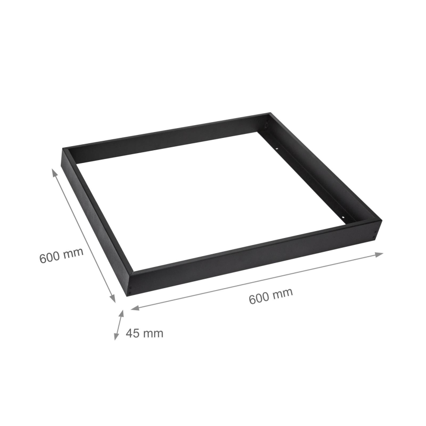 Crni metalni okvir za ugradnju LED panela 600x600 mm