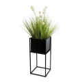 Crni stalak za cveće 50x24 cm