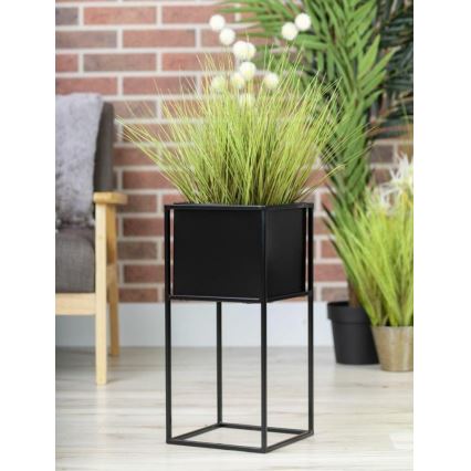 Crni stalak za cveće 50x24 cm
