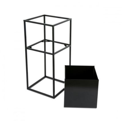 Crni stalak za cveće 50x24 cm