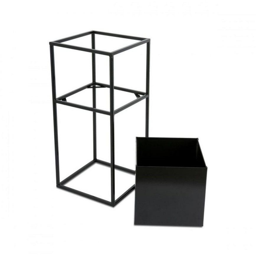 Crni stalak za cveće 50x24 cm