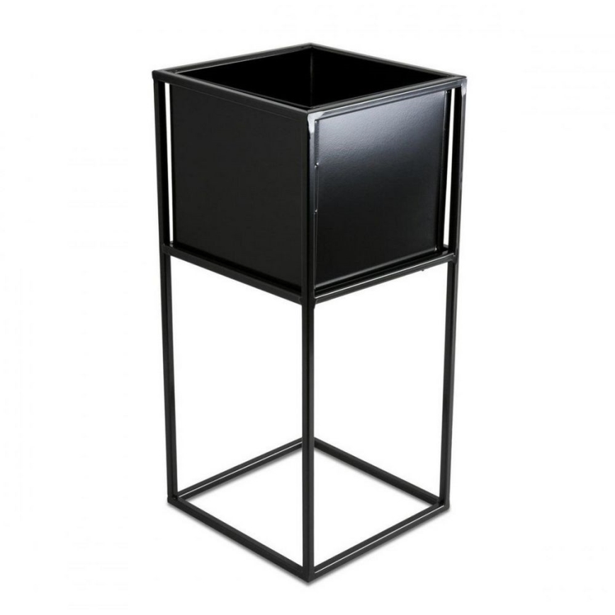Crni stalak za cveće 50x24 cm
