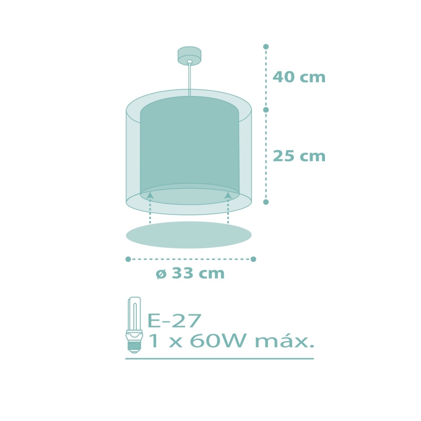 Dalber 41002H - Dečiji luster DOTS 1xE27/60W/230V