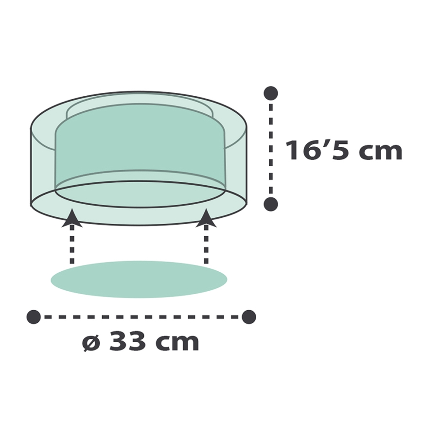 Dalber 41416H - Dečije plafonsko svetlo CLOUDS 2xE27/60W/230V zeleno