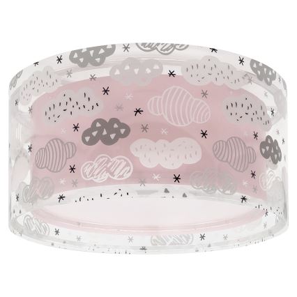 Dalber 41416S - Dečije plafonsko svetlo CLOUDS 2xE27/60W/230V ružičasta