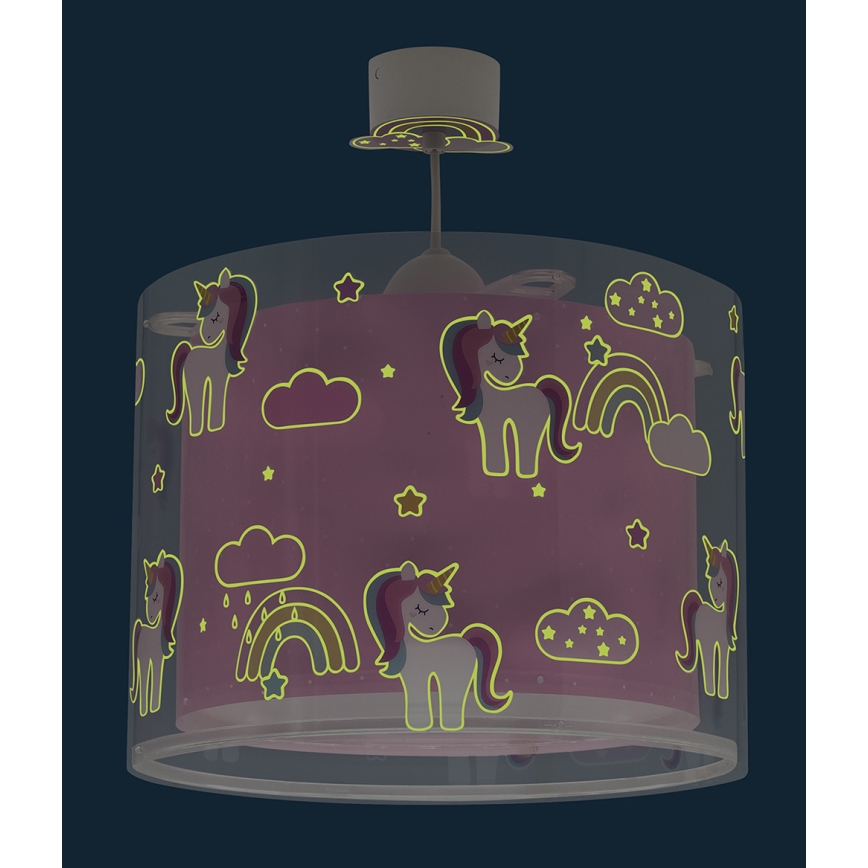 Dalber 41592 - Dečiji luster UNICORNS 1xE27/60W/230V