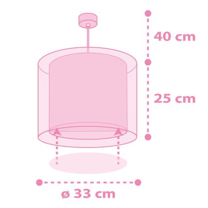 Dalber 41592 - Dečiji luster UNICORNS 1xE27/60W/230V