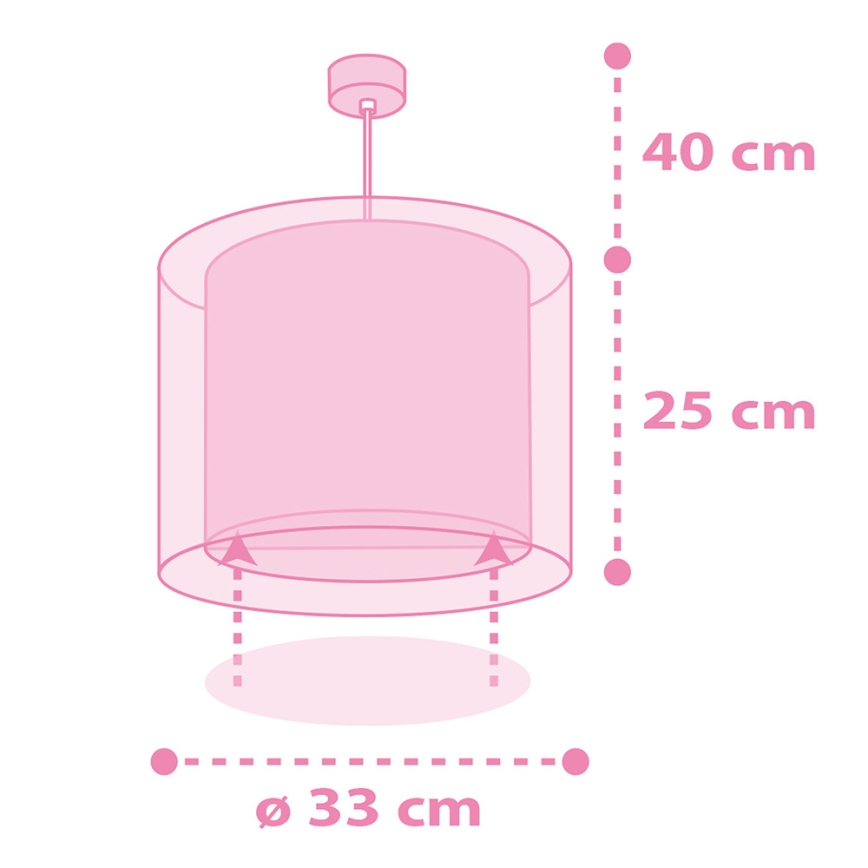Dalber 41592 - Dečiji luster UNICORNS 1xE27/60W/230V