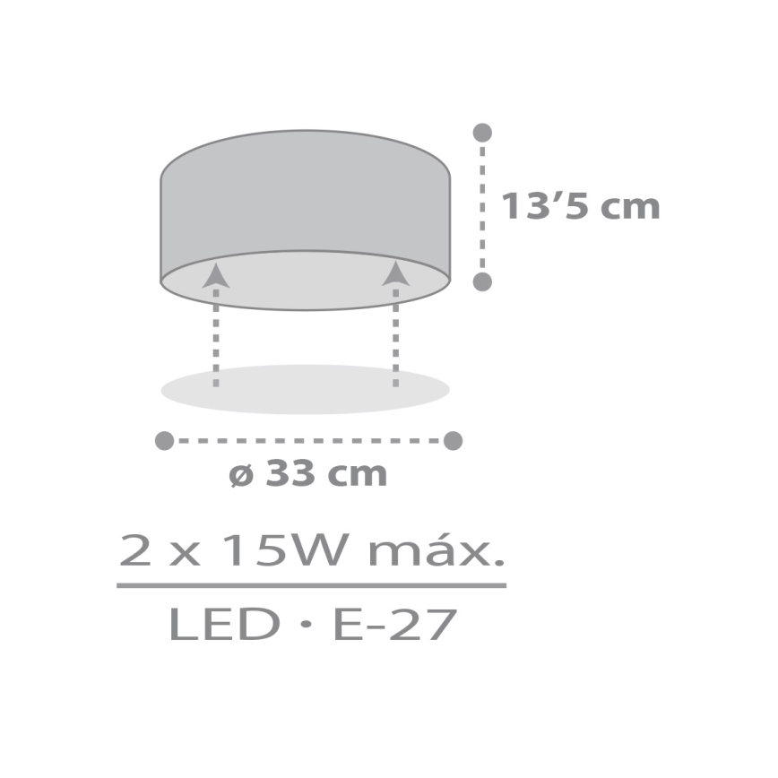 Dalber 42006E - Dečija plafonjera COLOR LIGHT 2xE27/15W/230V bela