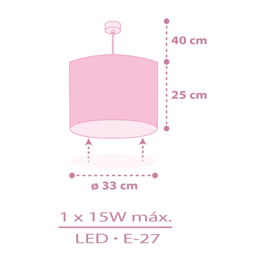 Dalber 42492 - Dečiji luster FAIRY DREAMS 1xE27/15W/230V