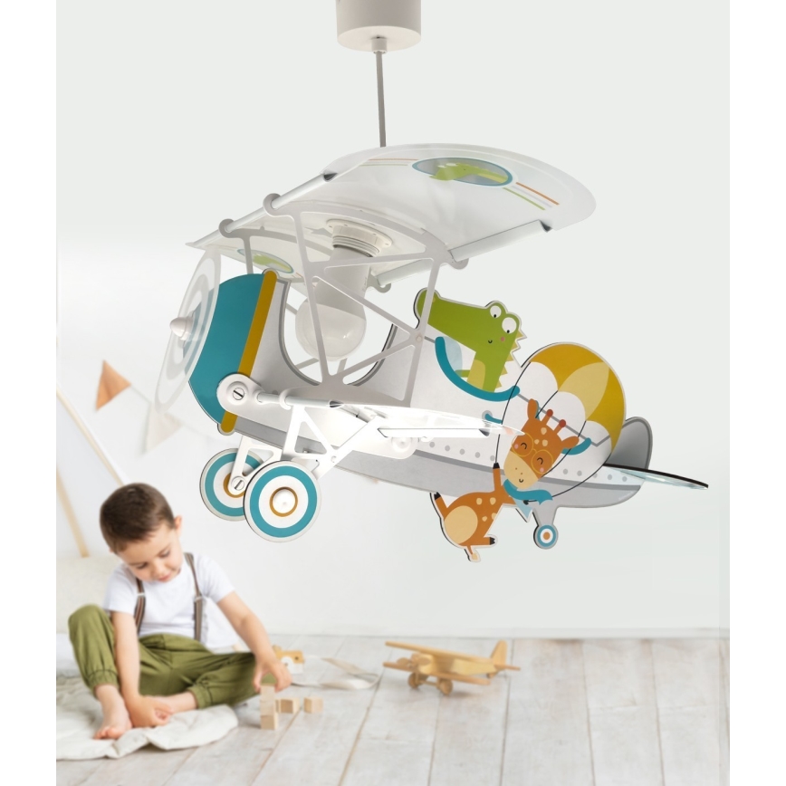 Dalber 54542 - Dečiji luster LITTLE CROCODILE 1xE27/15W/230V