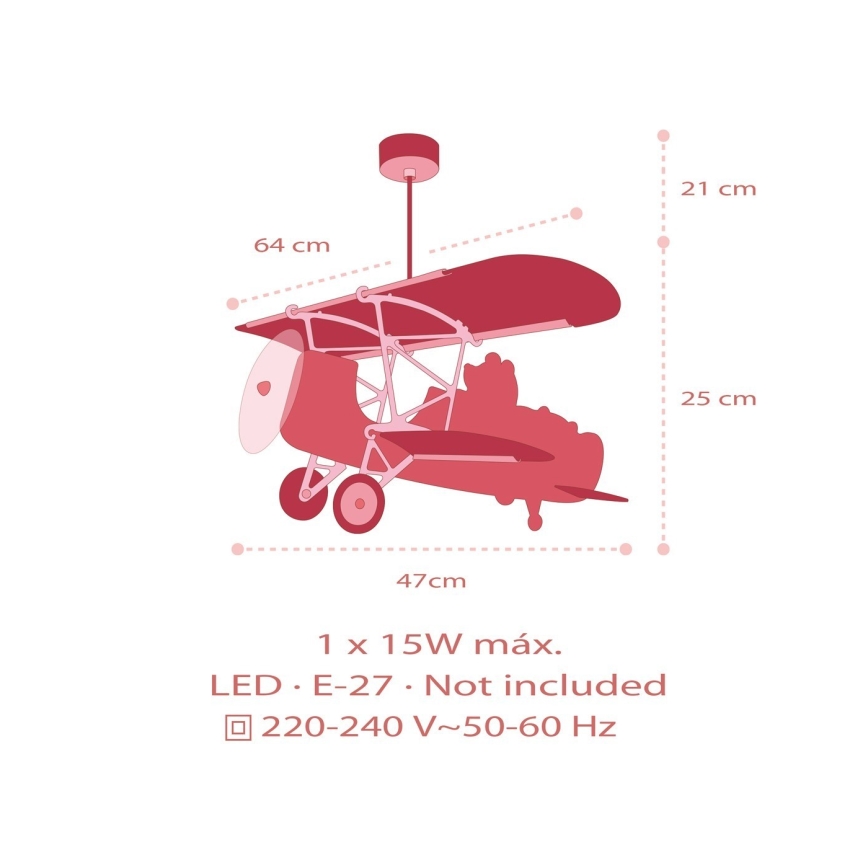 Dalber 54572 - Dečiji luster LITTLE TEDDY 1xE27/15W/230V