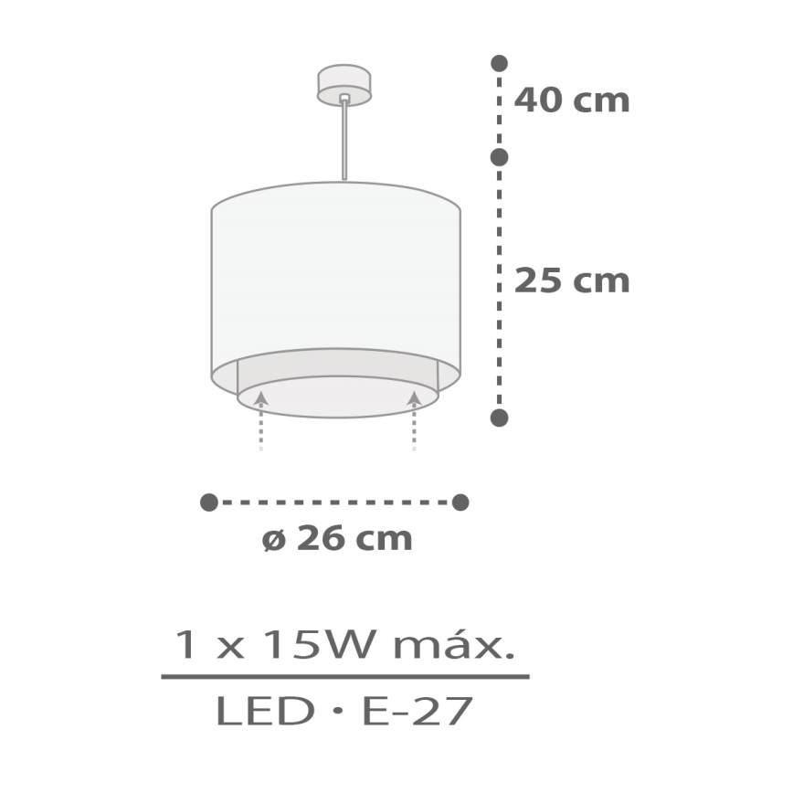 Dalber 60622 - Dečiji luster RHICO AND CROCO 1xE27/15W/230V