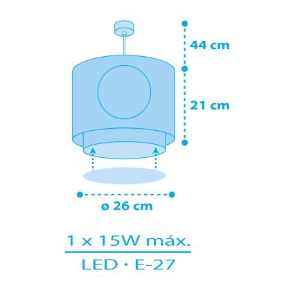 Dalber 60652 - Dečiji luster PIRATE ISLAND 1xE27/15W/230V