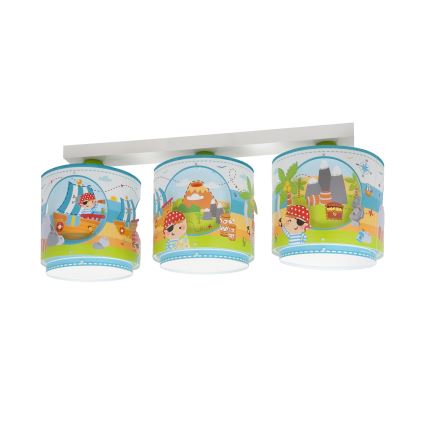 Dalber 60653 - Dečija plafonjera PIRATE ISLAND 3xE27/15W/230V